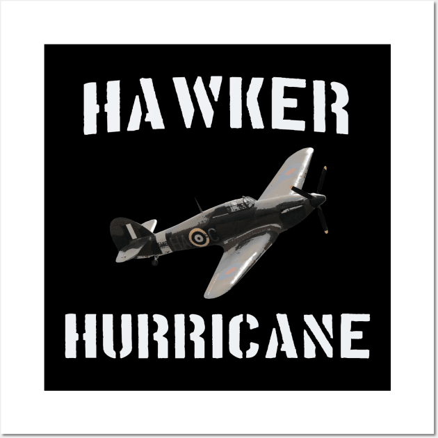 RAF Hurricane WW2 Fighter Plane Wall Art by Dirty Custard Designs 